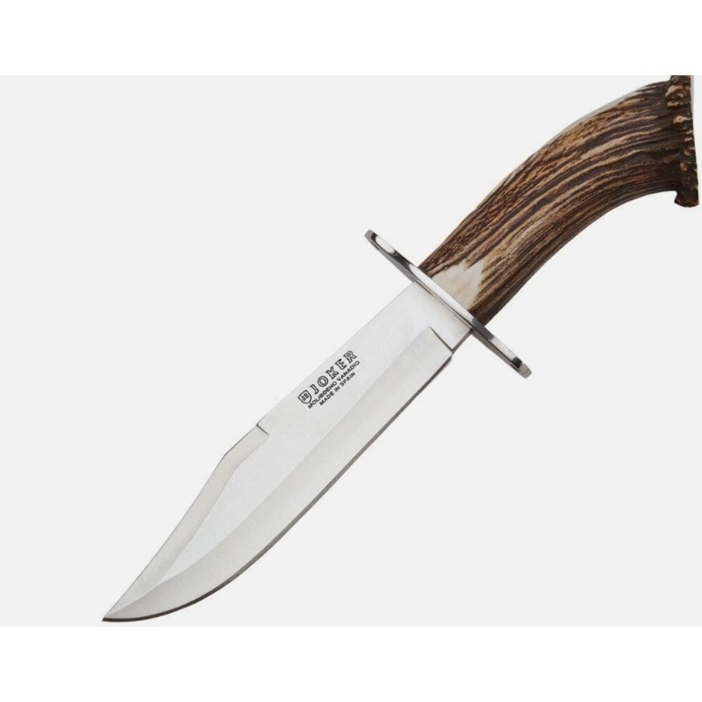 Joker CN100 Stag Horn Handle Fixed Blade Hunting Knife with Leather Sheath Spain